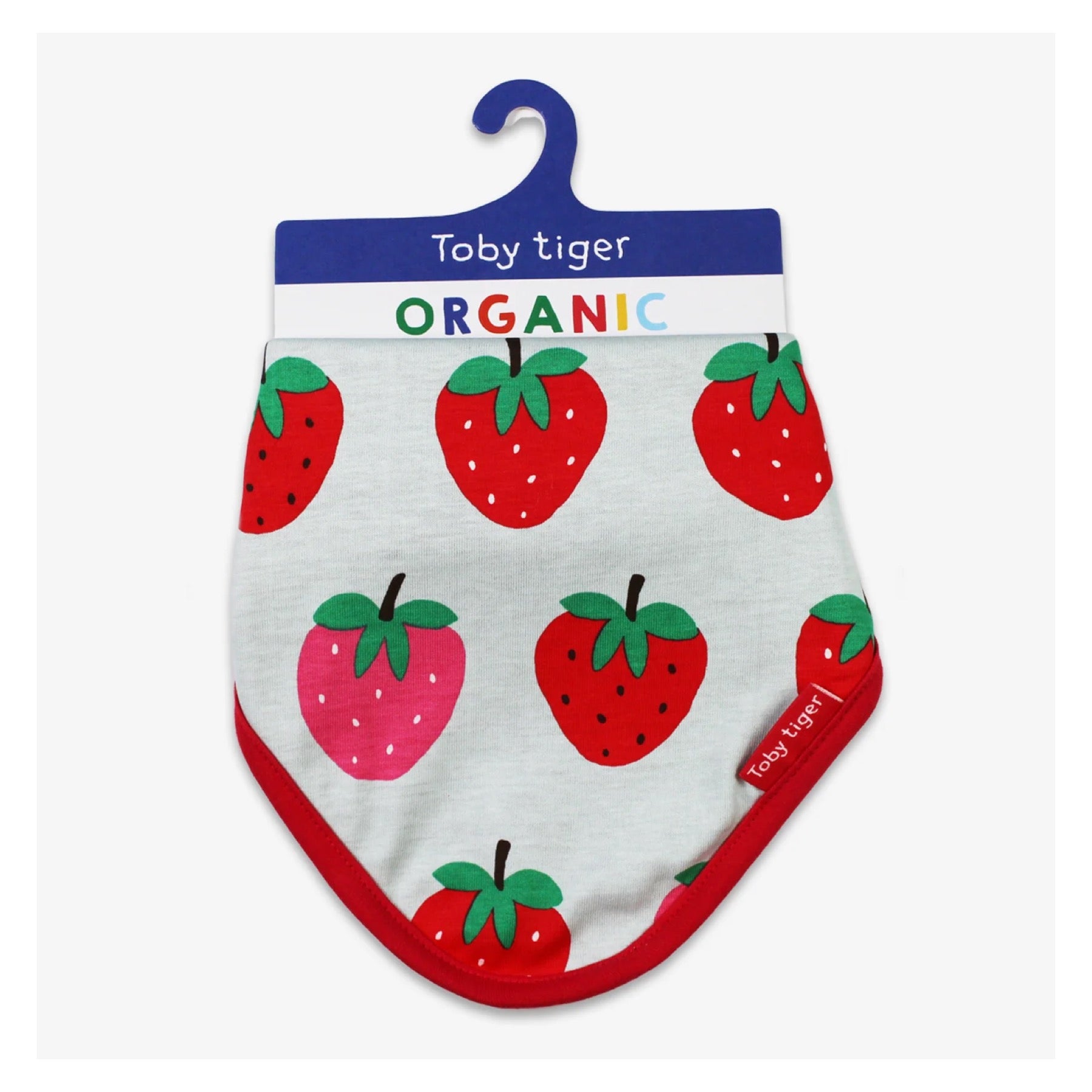 Toby Tiger Dribble Bib Strawberry