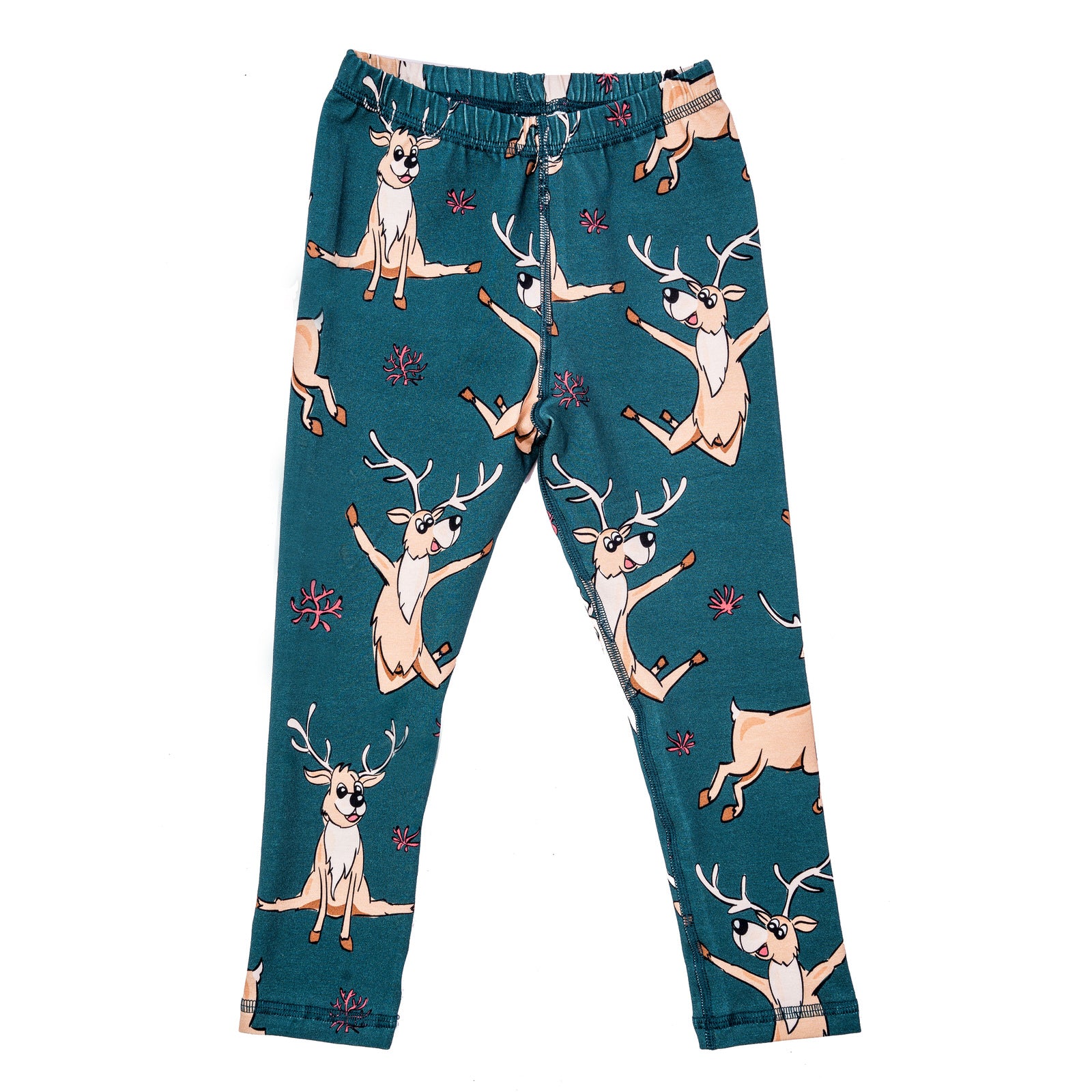 Mullido Leggings Green Reindeer