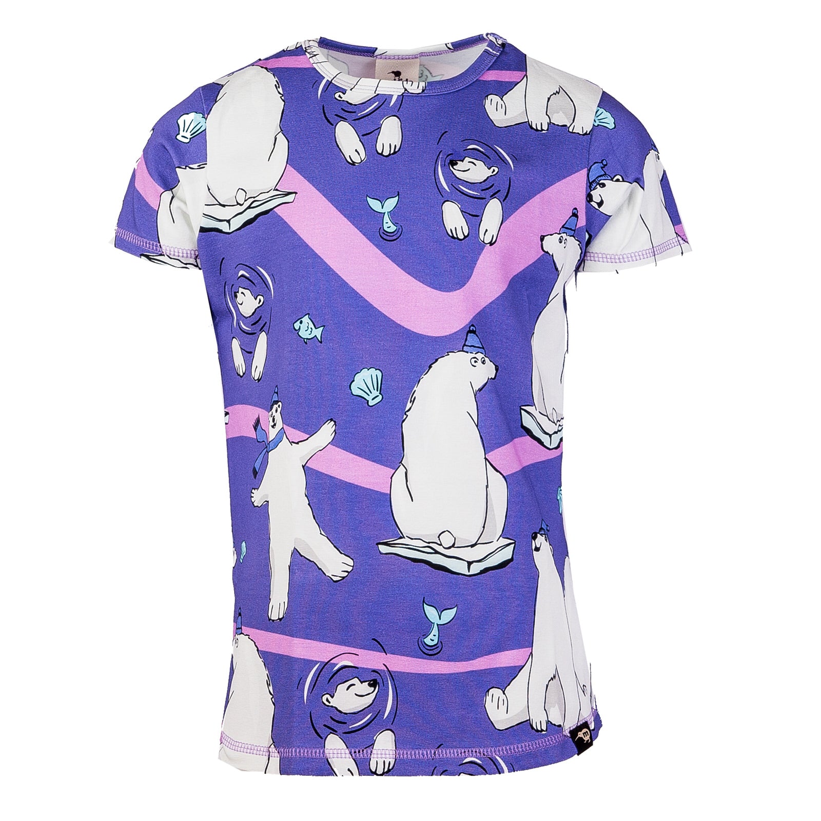 Mullido T-Shirt SS Purple Polar Bear