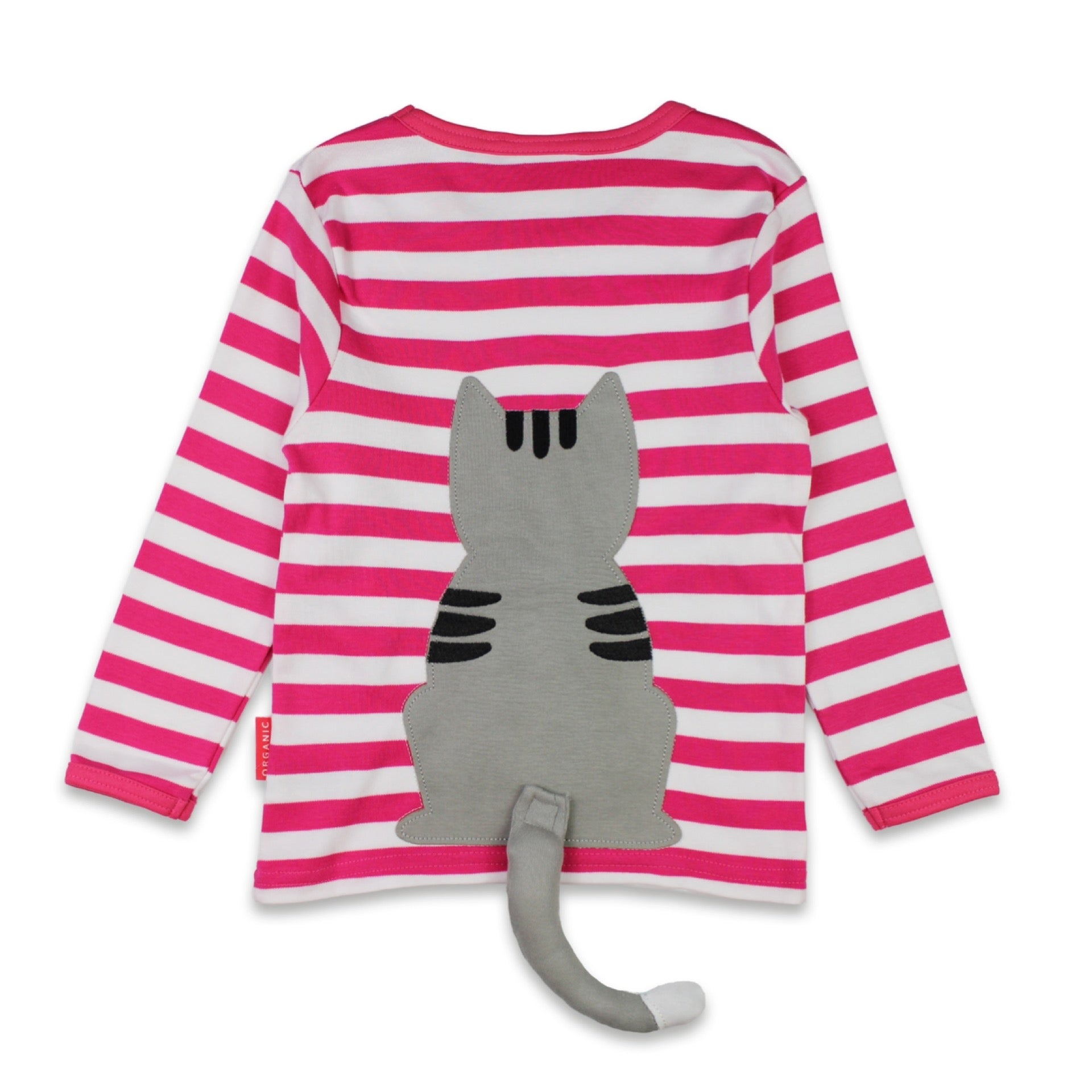 Toby Tiger T-Shirt LS Pink Kitten Applique