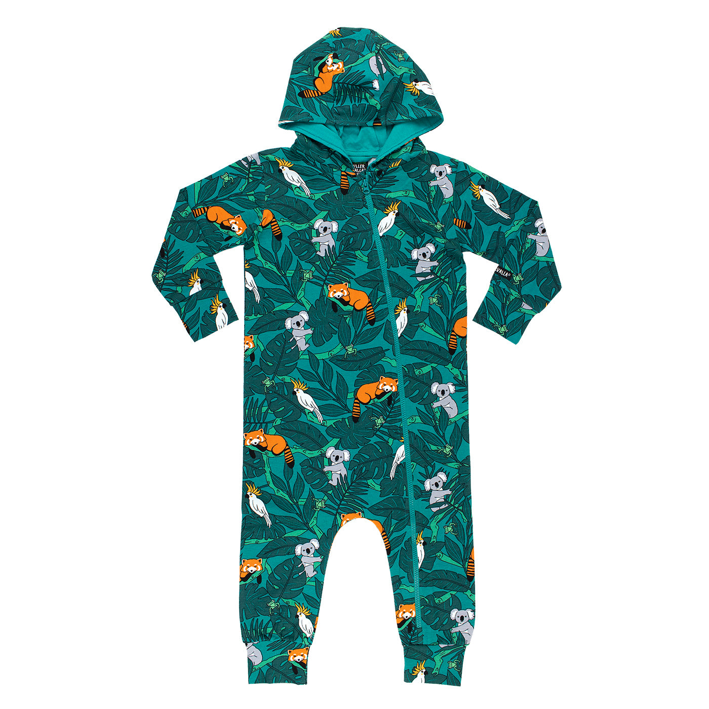 Villervalla Onesie with Hood Animal Hemlock