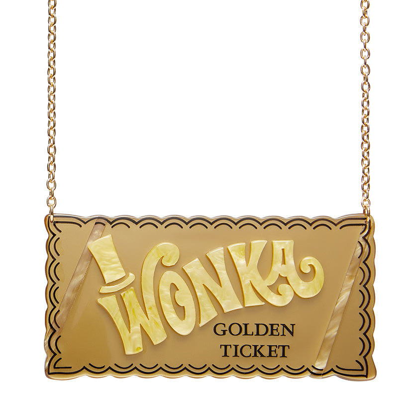 Erstwilder Golden Ticket Necklace