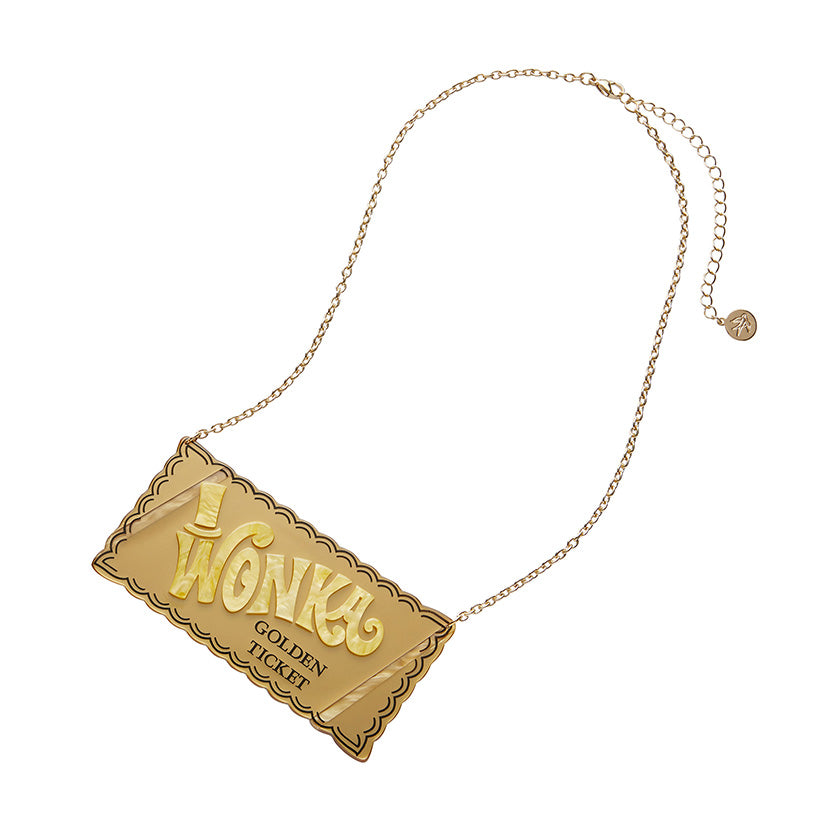 Erstwilder Golden Ticket Necklace