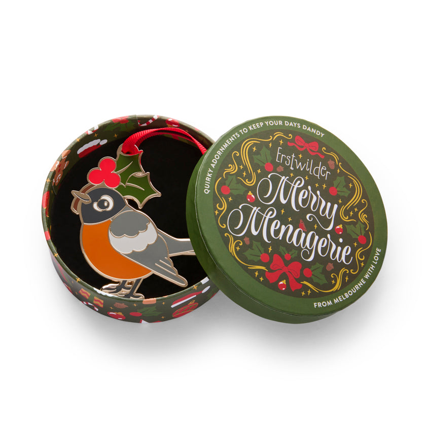 Erstwilder Ruby the Robin Enamel Ornament