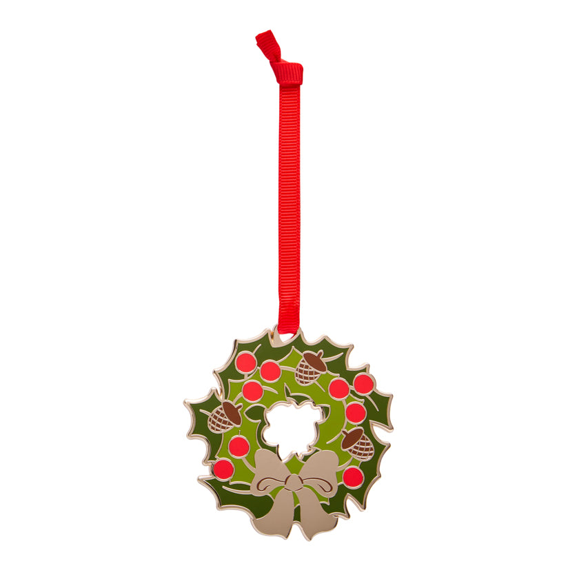 Erstwilder Forest Wreath Enamel Ornament