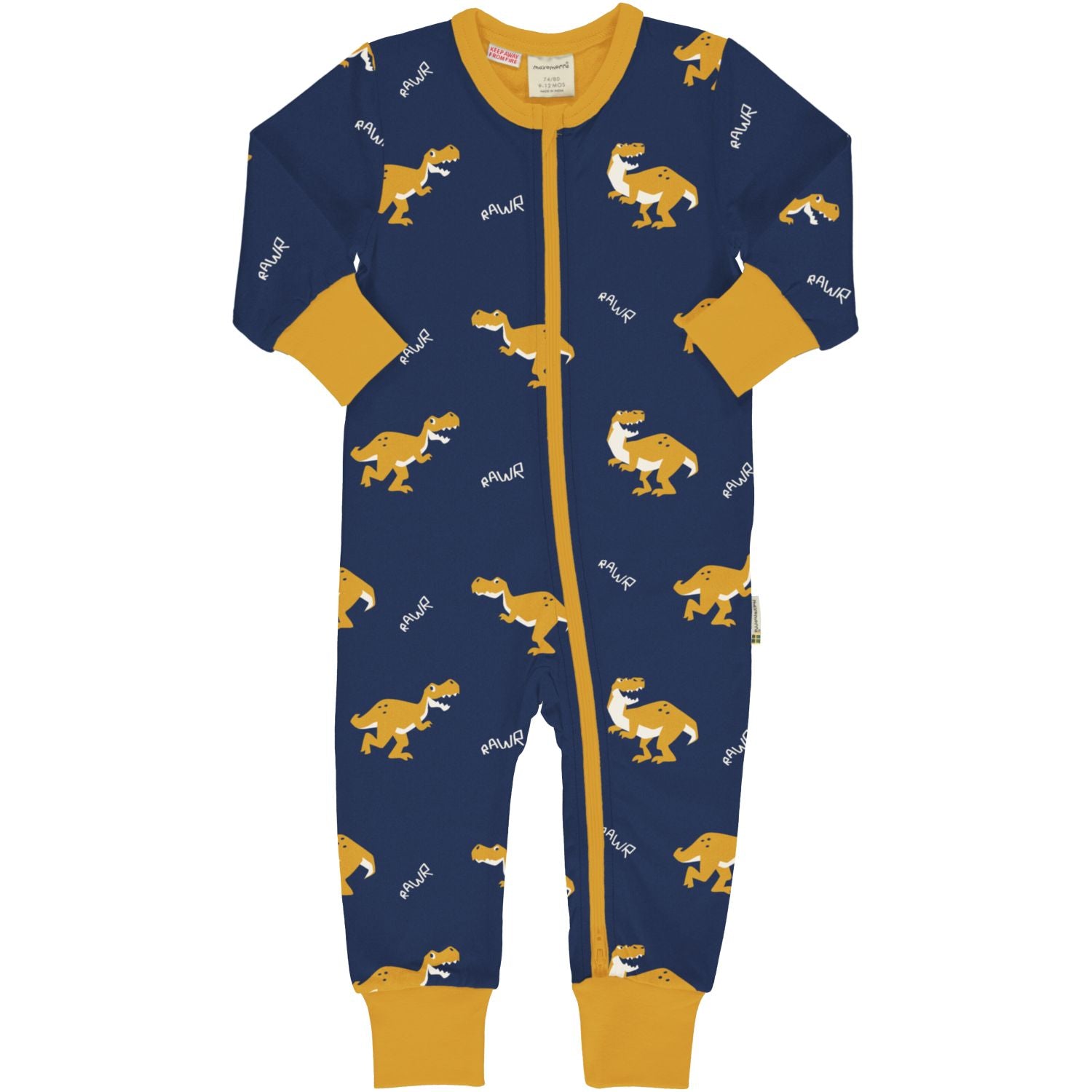 Maxomorra Rompersuit LS T-Rex