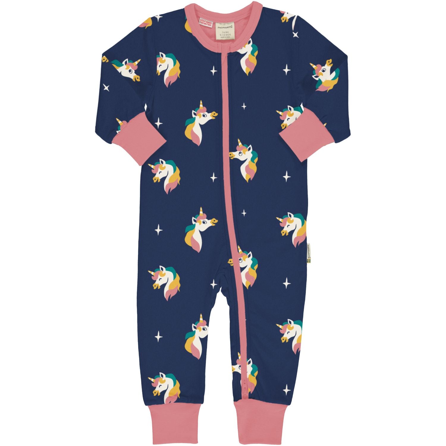 Maxomorra Rompersuit LS Unicorn