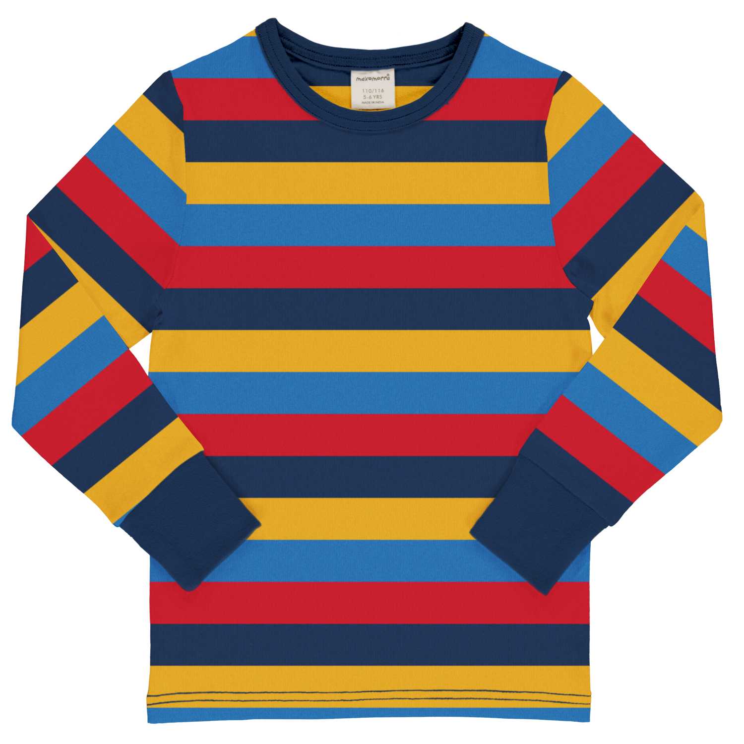 Maxomorra Top LS Stripes Blue