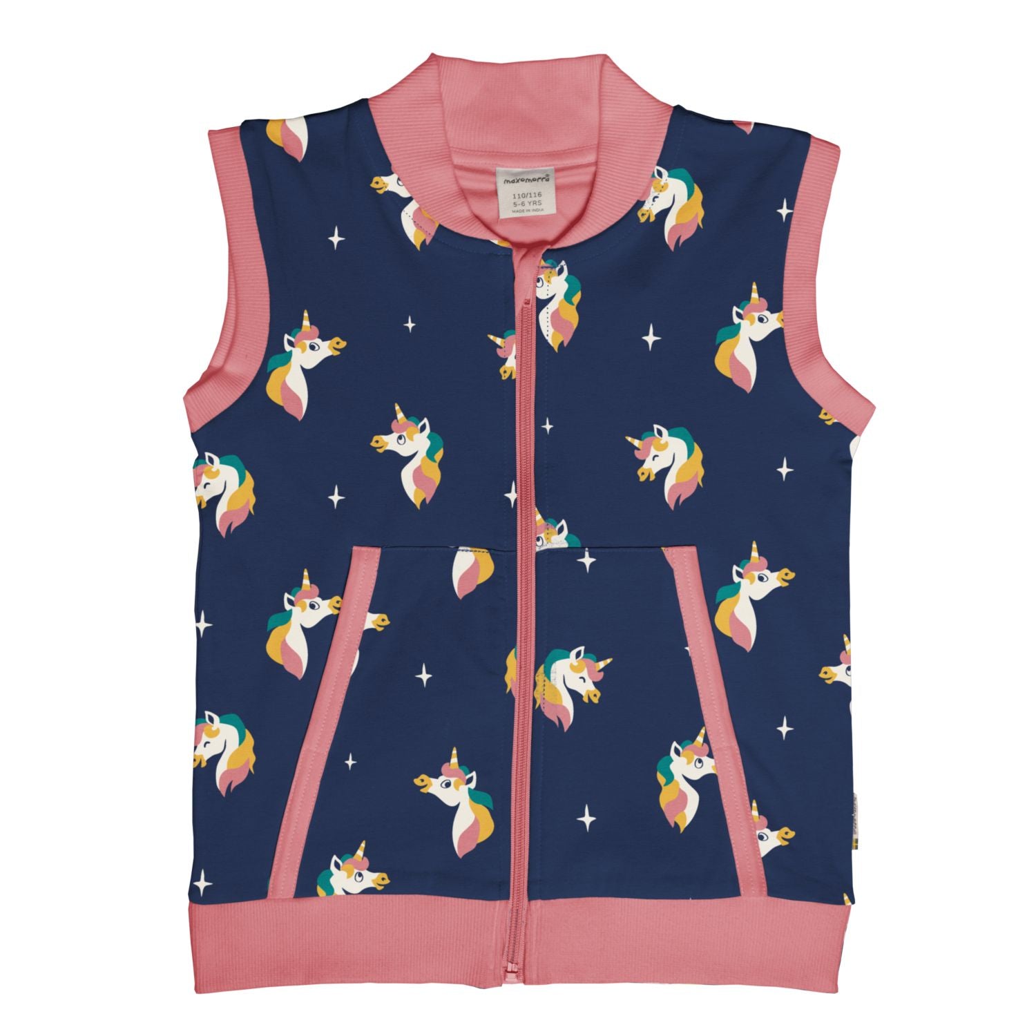 Maxomorra Vest Lined Unicorn