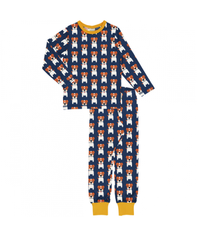 Maxomorra Garden Squirrel Organic Cotton Long Sleeve Pyjama Set