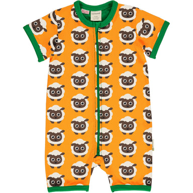 Maxomorra Rompersuit SS Classic Sheep,little-tiger-togs.