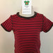 Maxomorra Top SS Stripe Brown/Red (62/68) - little-tiger-togs