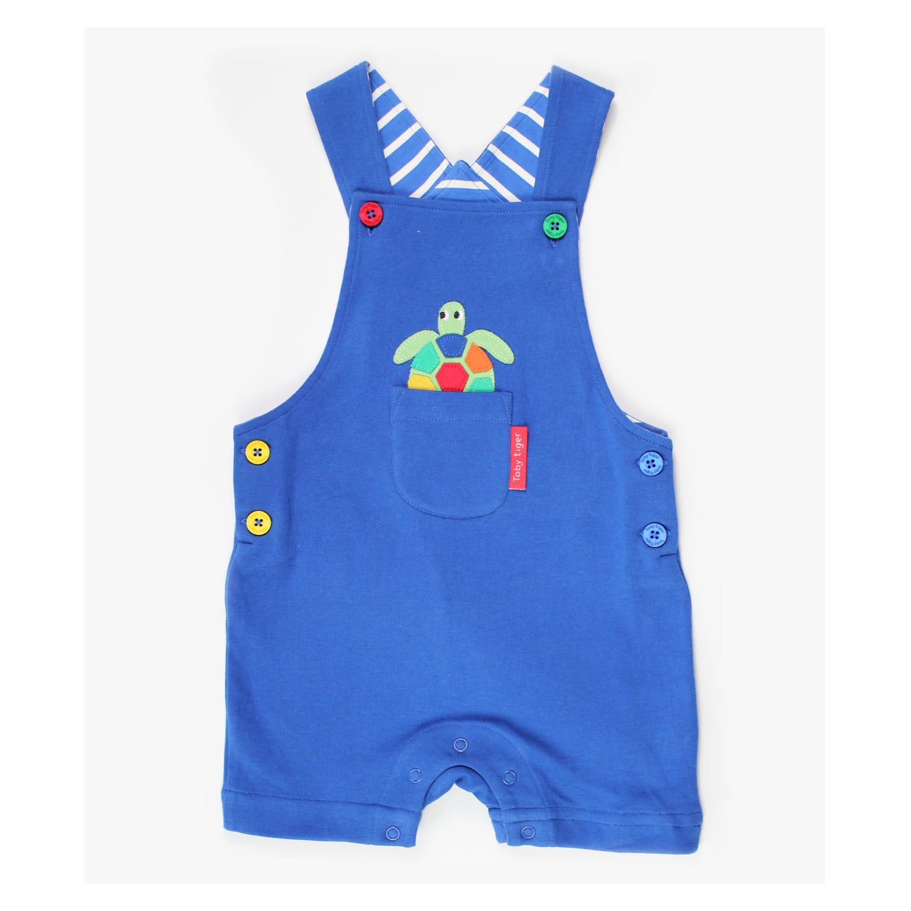 Toby Tiger Dungarees Shorts Turtle