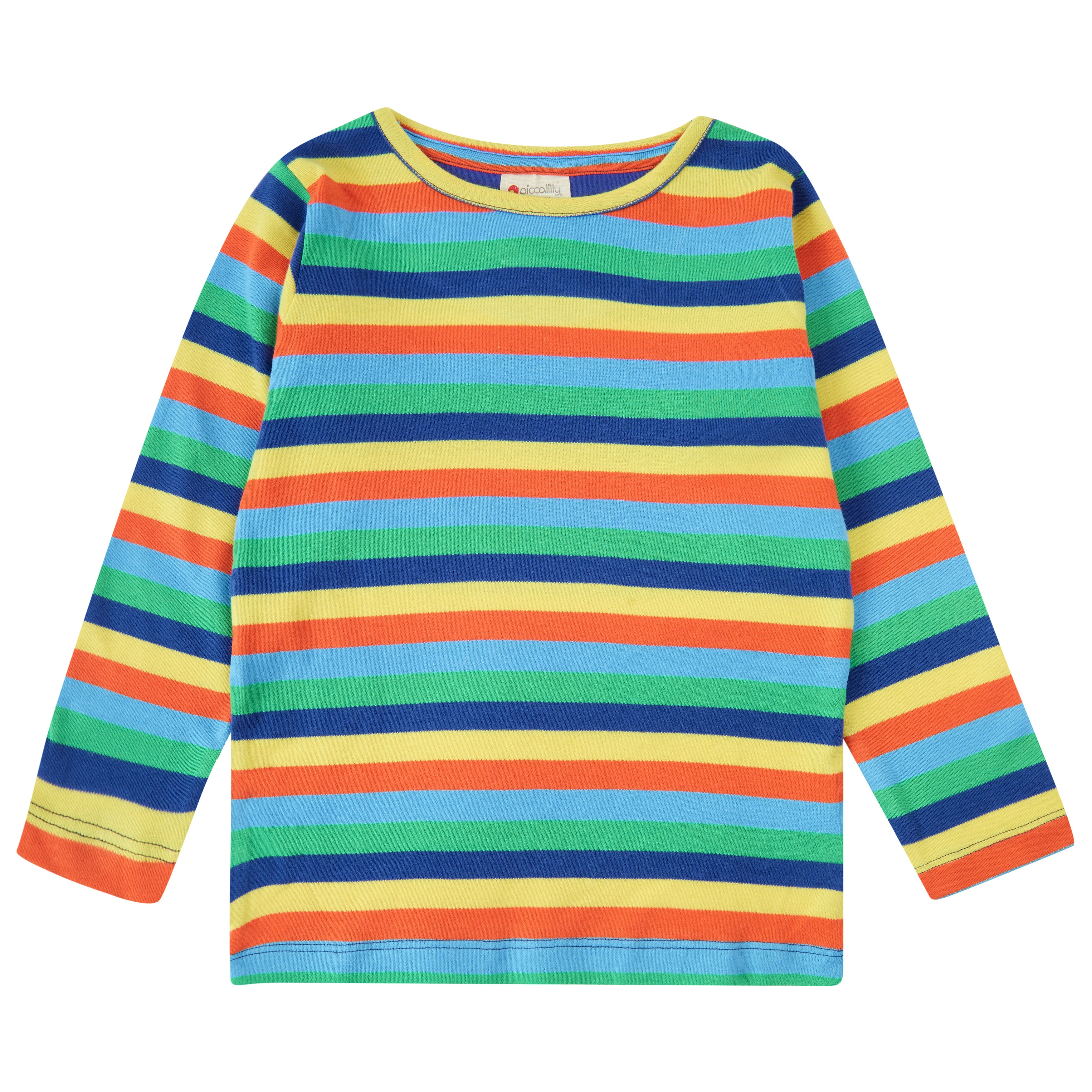 Piccalilly Top LS Rainbow Stripe