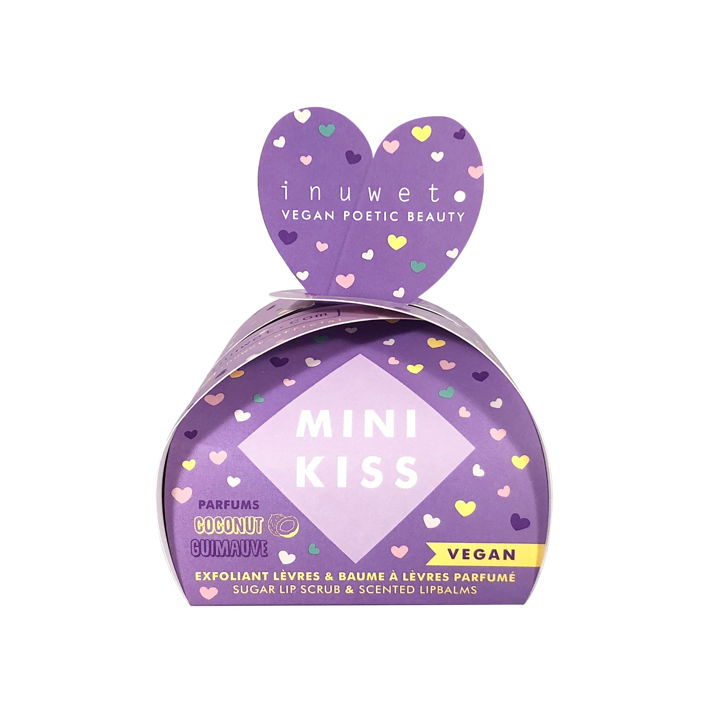 INUWET Mini Kiss Gift Set - Coconut Lip scrub & Cotton Candy Lip Balm