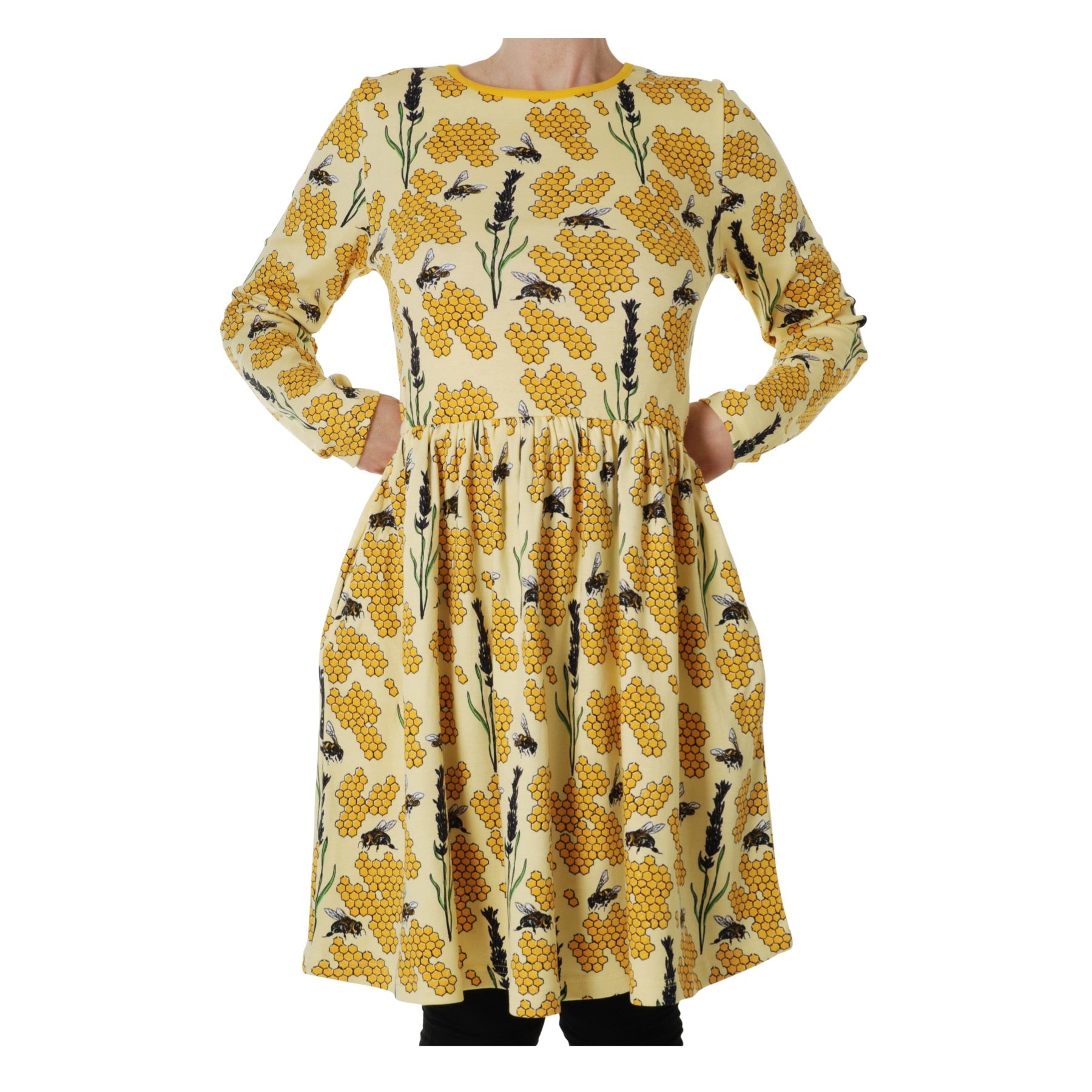 DUNS Sweden Dress Twirly LS Bee Yellow (Adult)
