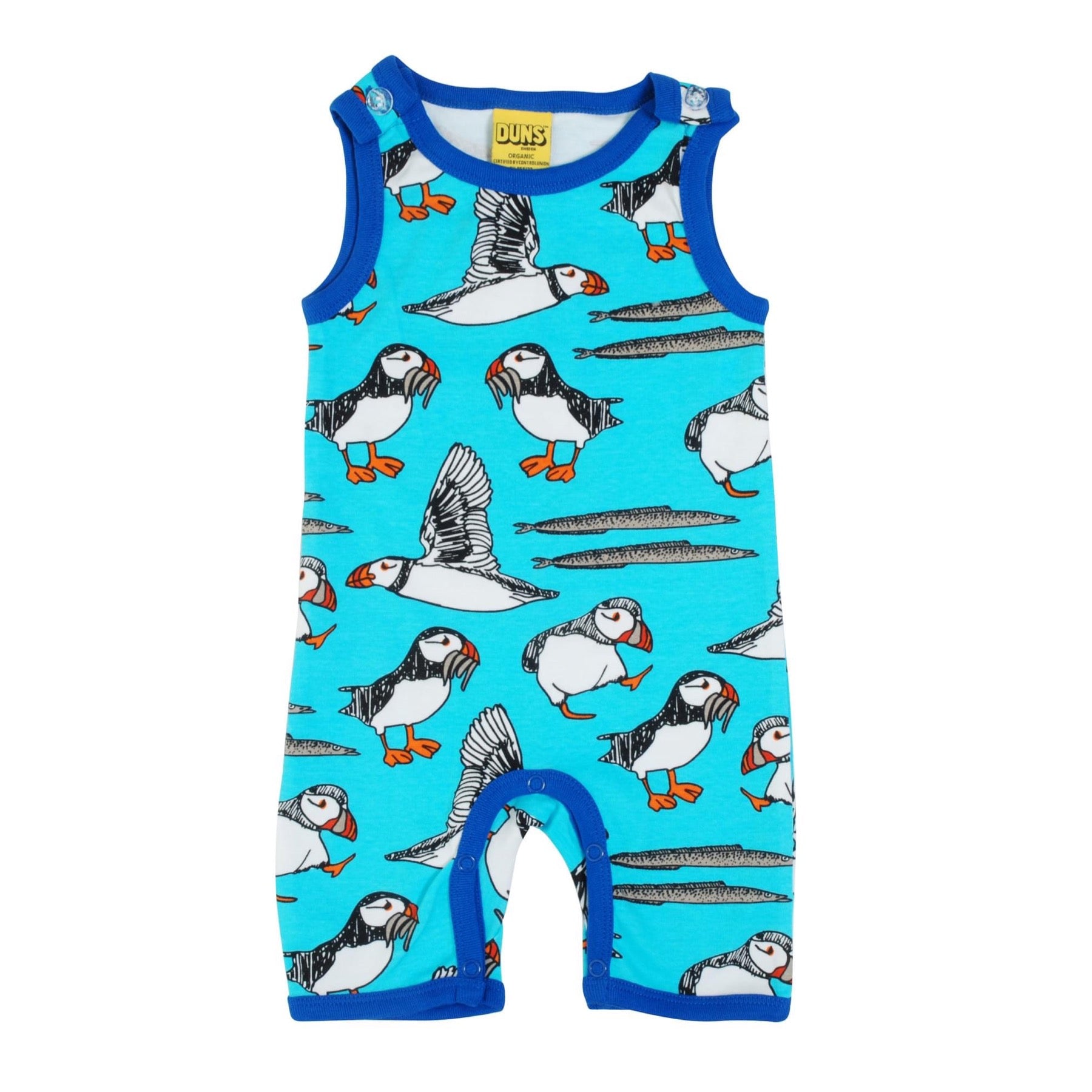 DUNS Sweden Summer Dungarees Puffin Blue Atoll