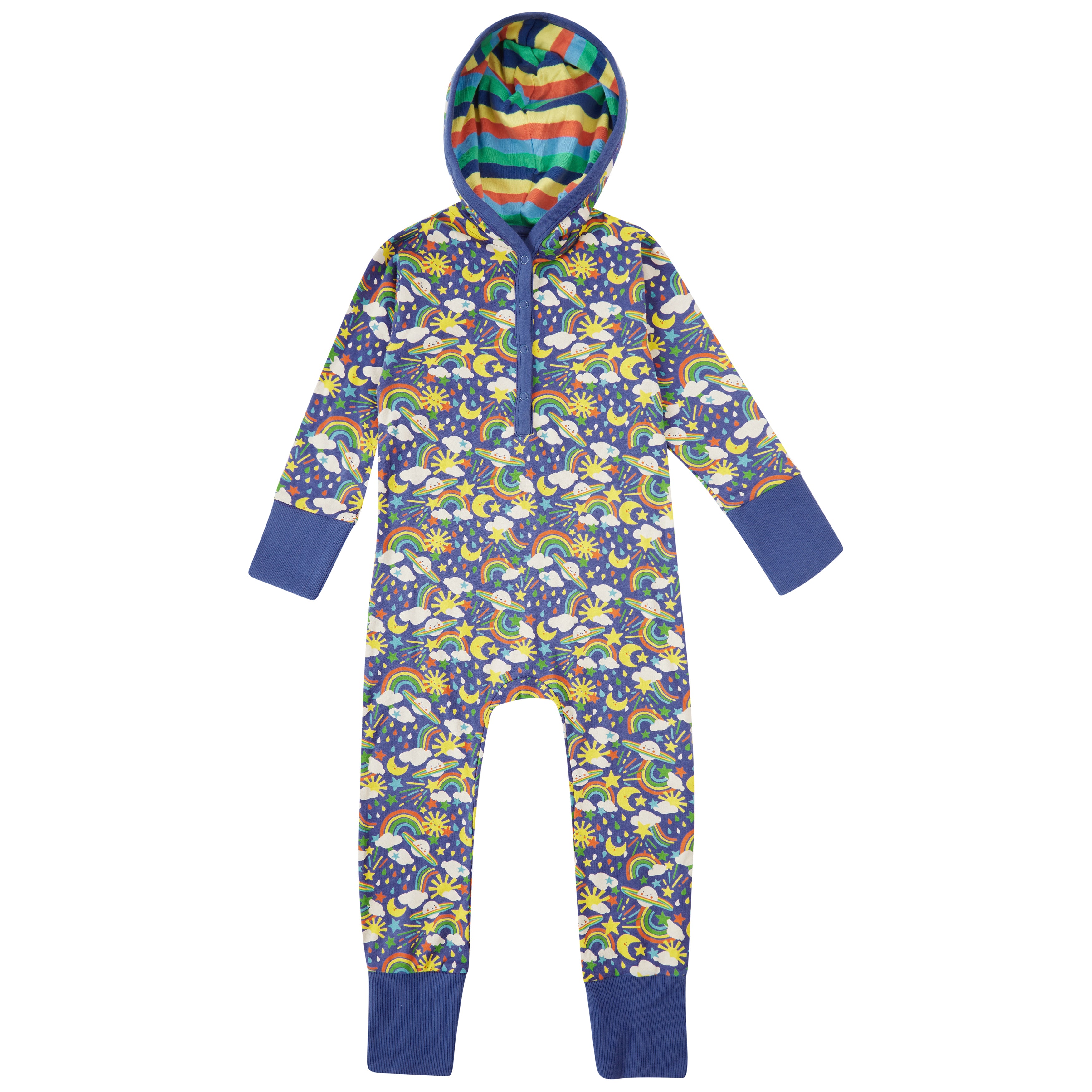 Piccalilly Hooded Playsuit Cosmic Weather