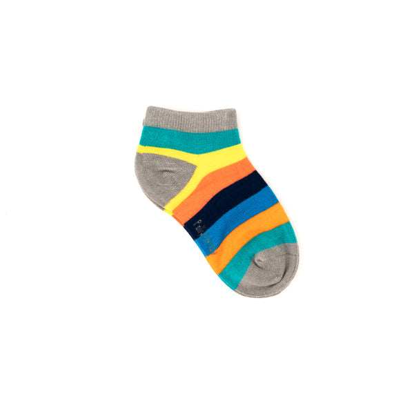 Polly & Andy Children's Ankle Trainer Socks Rainbow Stripe