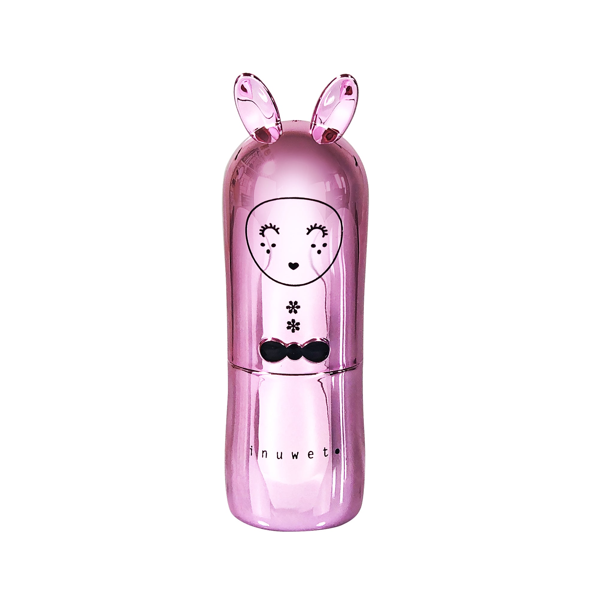 INUWET Bunny Lip Balm Metal Rose -  Raspberry Sorbet