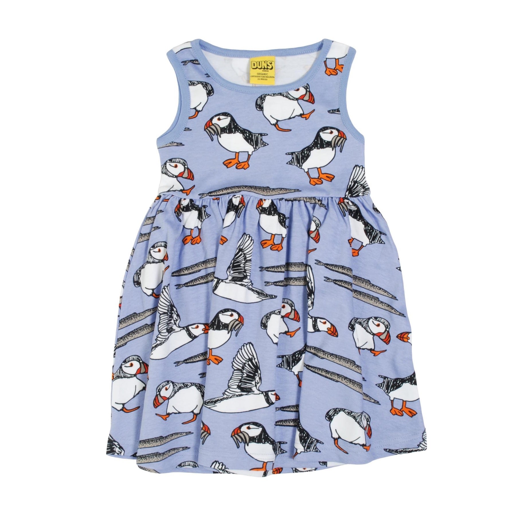 DUNS Sweden Dress Twirly Sleeveless Puffin Easter Egg