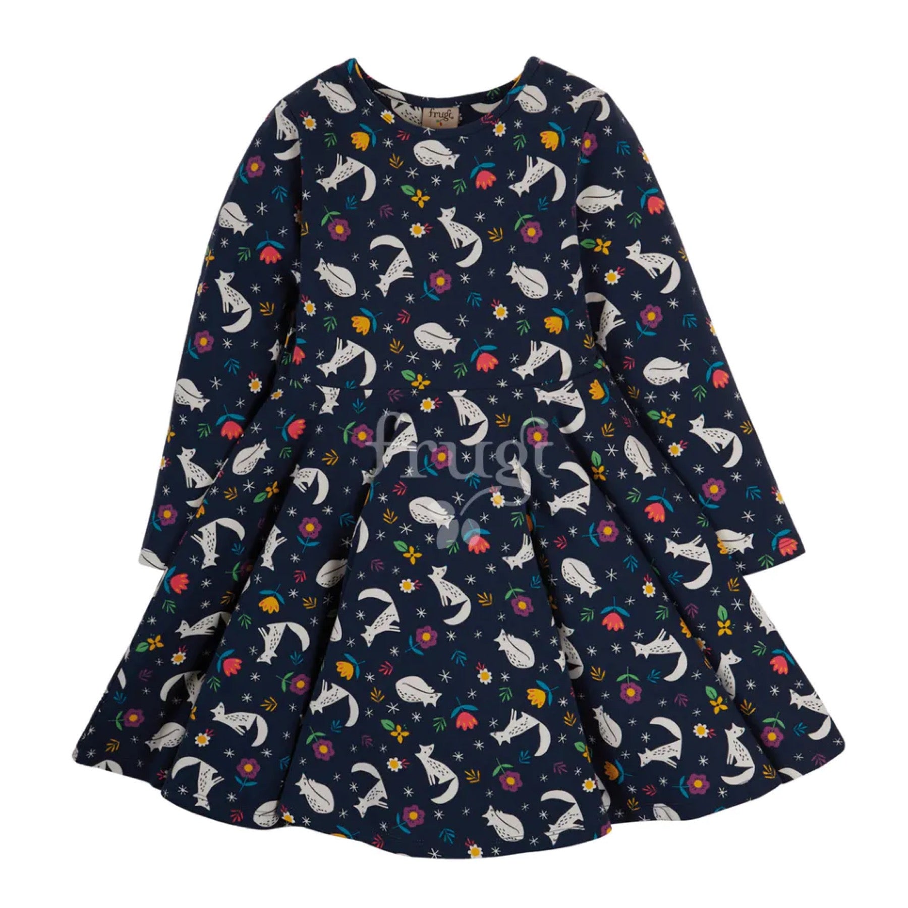 Frugi Sofia Skater Dress, Meadow Snoozing *Indie Exclusive*