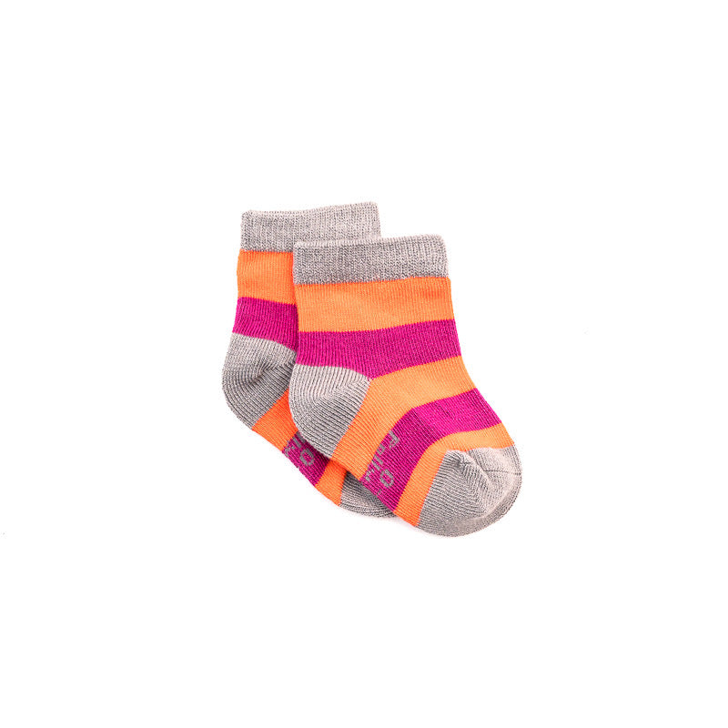 Polly & Andy Baby Socks Pink/Purple Stripe
