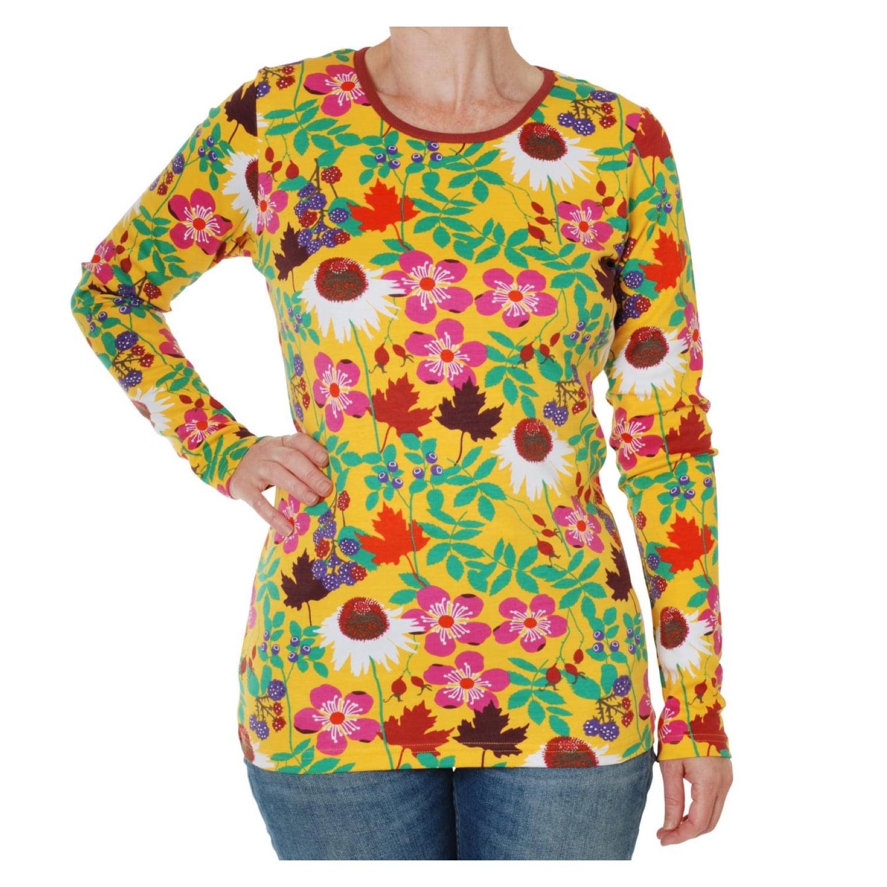 DUNS Sweden Top LS Autumn Flowers Yellow (Adults)