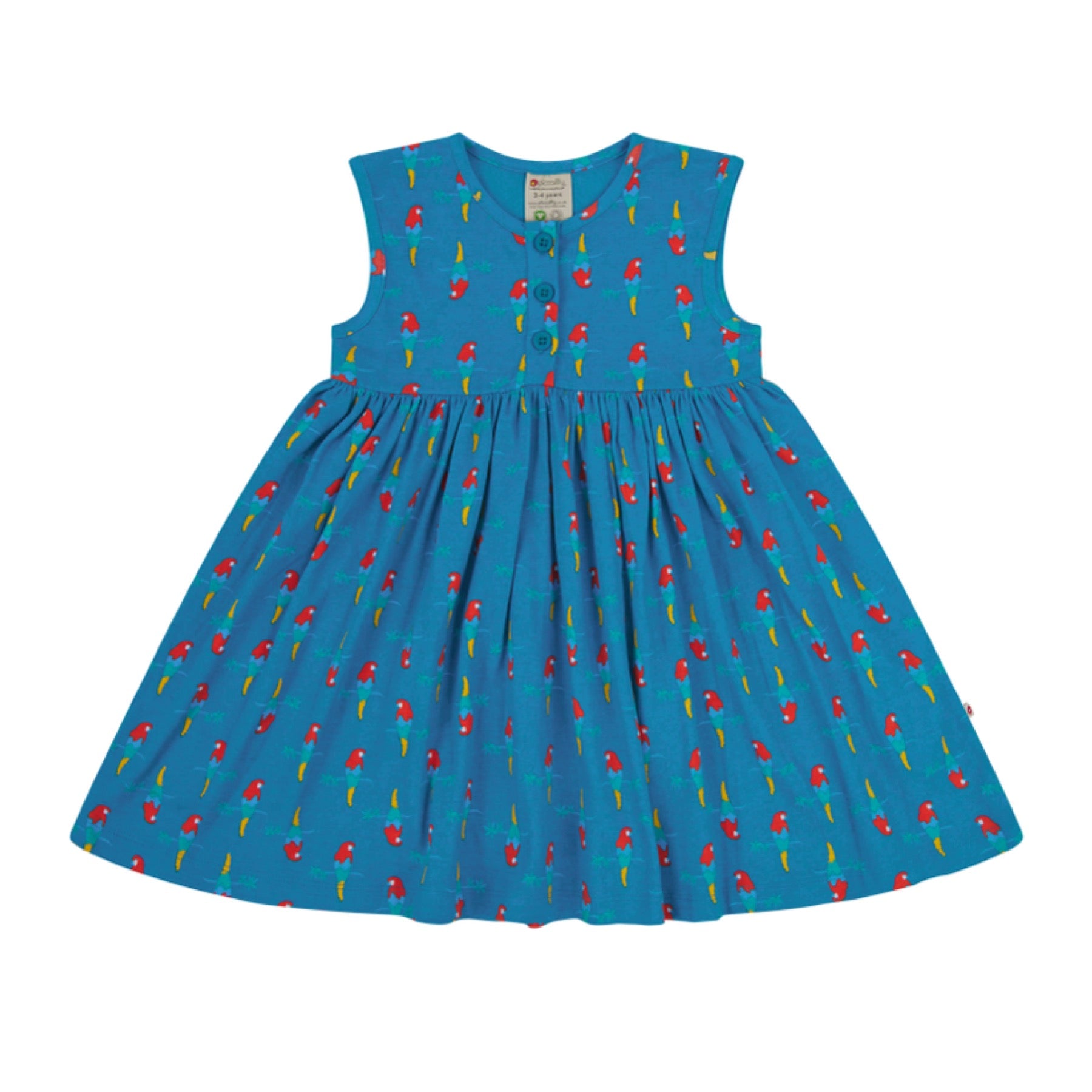 Piccalilly Button Dress Parrot
