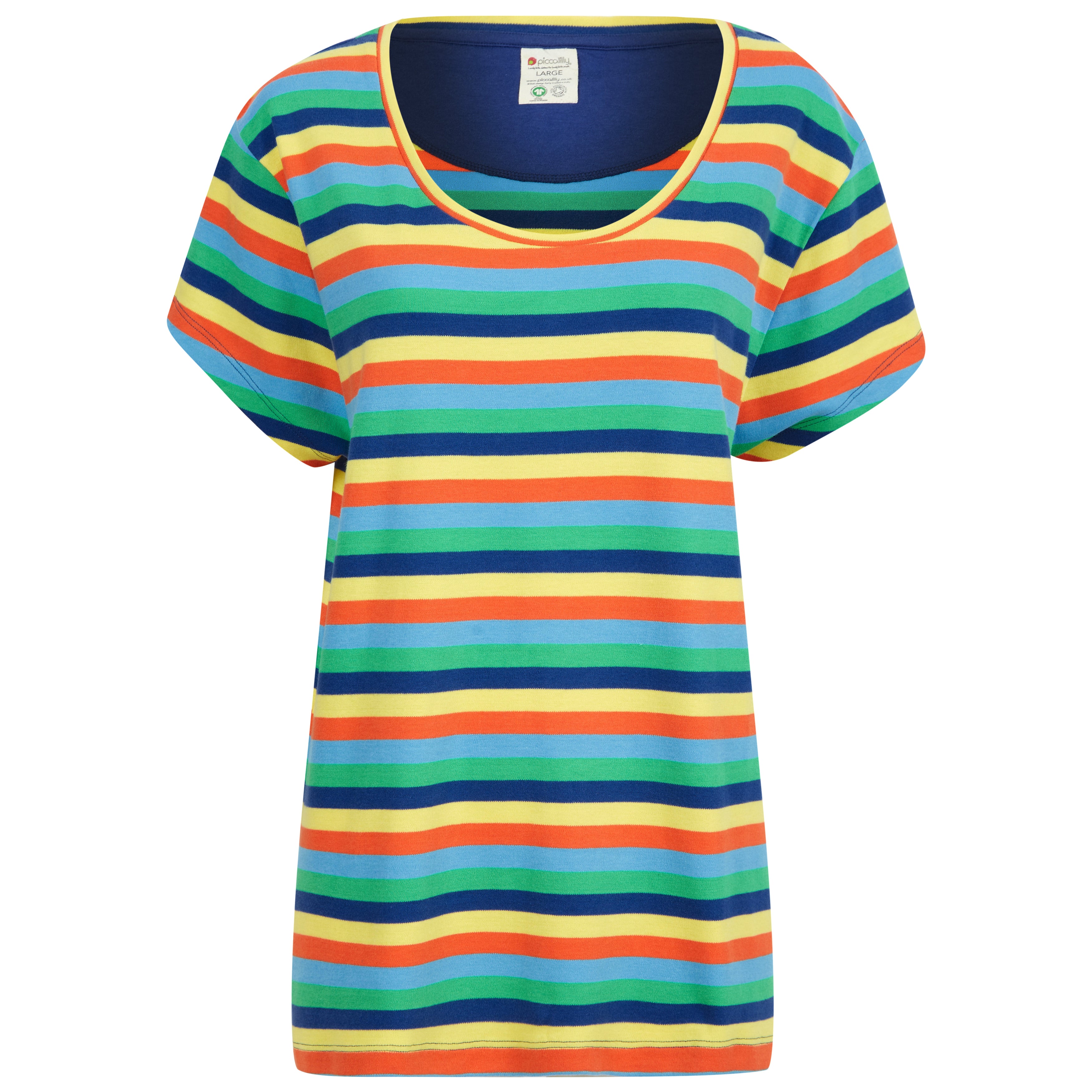 Piccalilly T-shirt Rainbow Stripe (Adult - Women's)