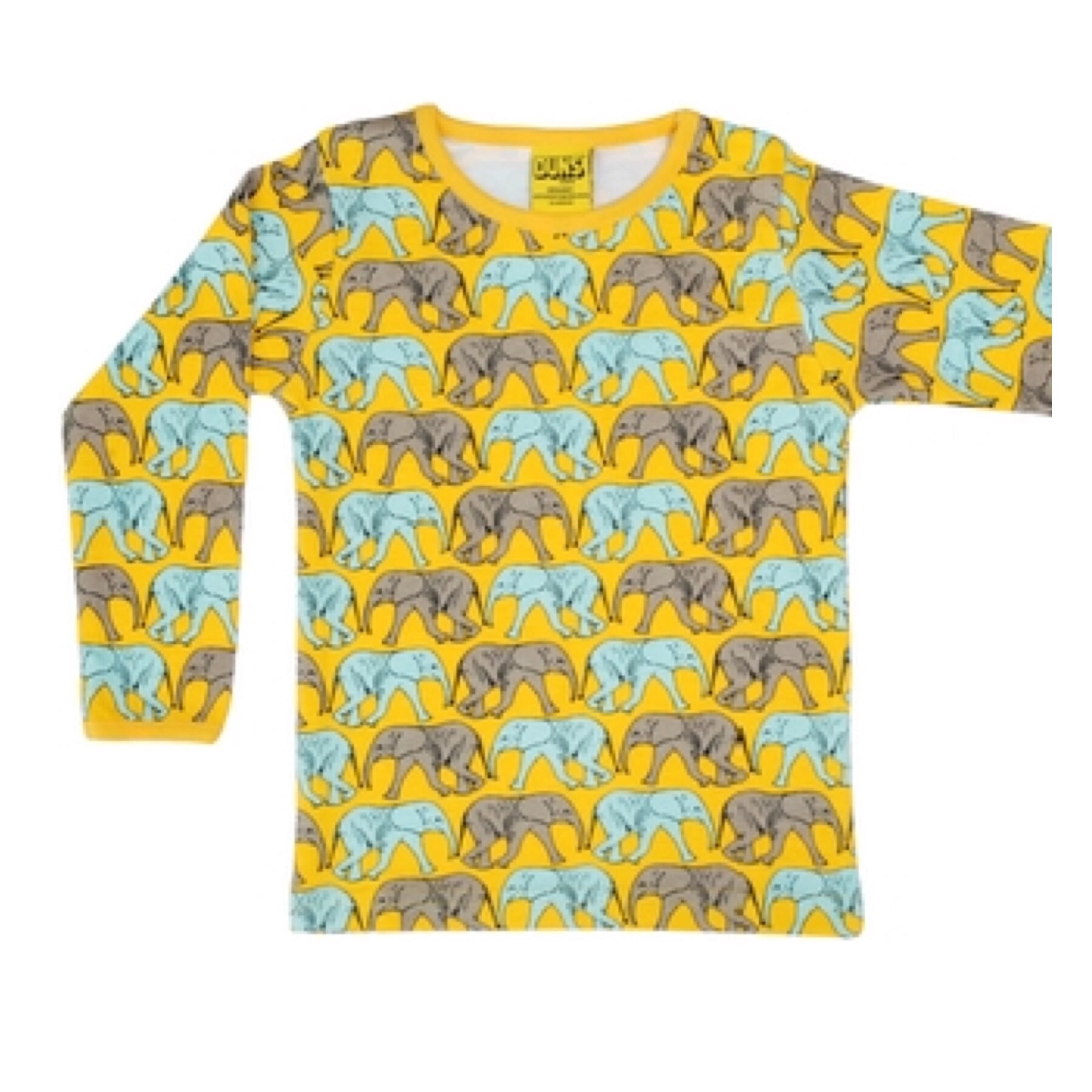 DUNS Sweden Top LS Elephant Walk Yellow (Adults) - little-tiger-togs